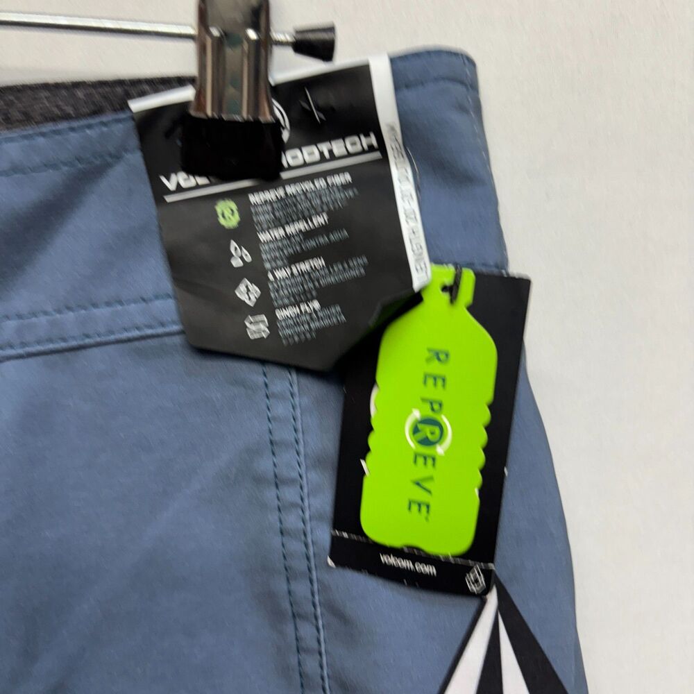 NWT Volcom Mod Tech Men Swim Shorts Trunks Size 32 Blue D114 -10 - Picture 8 of 16